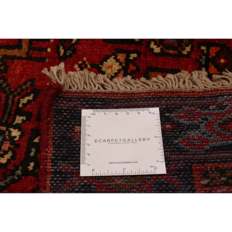 ECARPETGALLERY Hand-knotted Andelz Red Wool Rug - 4'11 x 9'1