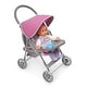 preview thumbnail 7 of 7, Badger Basket Glide Folding Single Doll Stroller - Gray/Pink