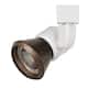 10W Integrated LED Metal Track Fixture with Cone Head, White and Bronze
