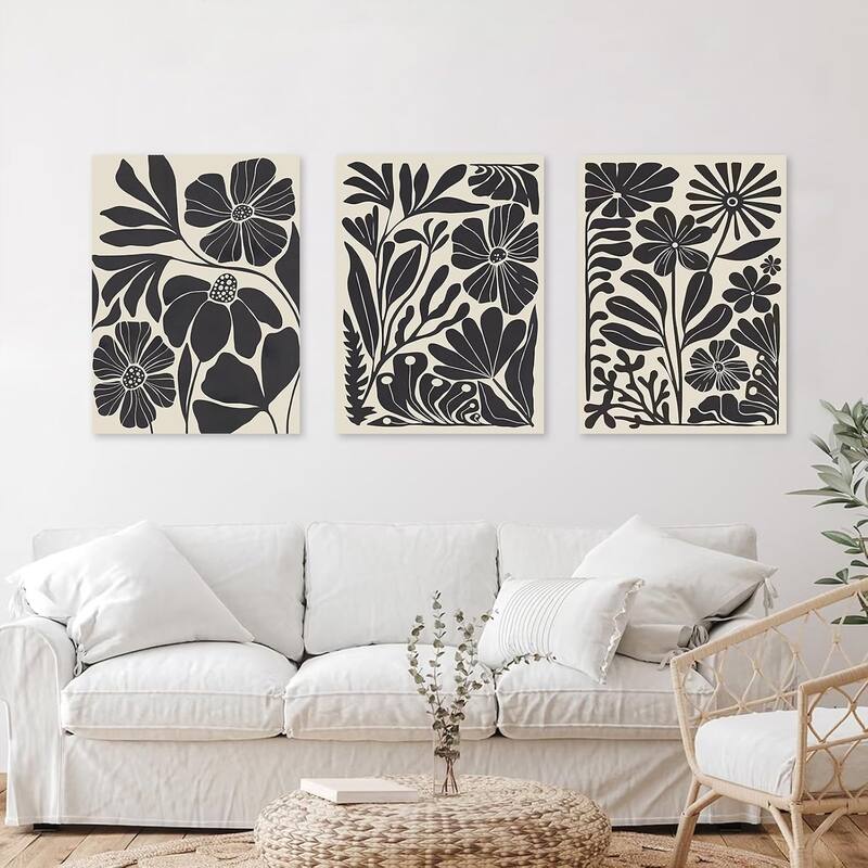 Minimalist Abstract Flower Floral Wall Art