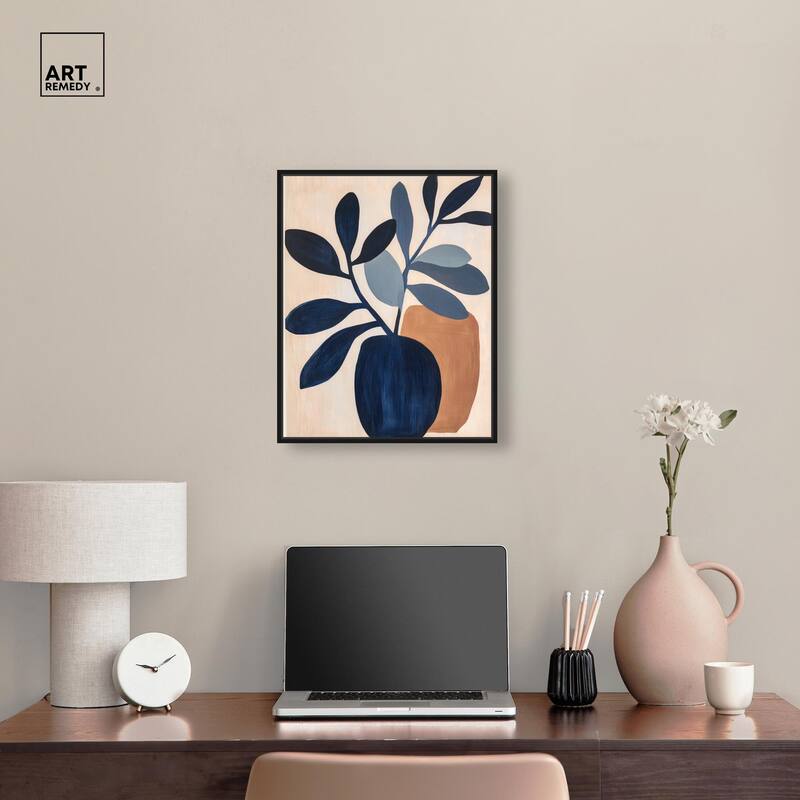 Blue Matisse Jar I Canvas by Art Remedy