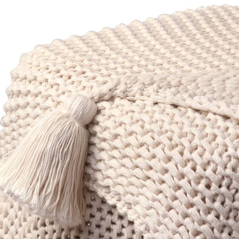 Organic Cotton Chunky Knit Oversized Throw Blankets, 50"X70"