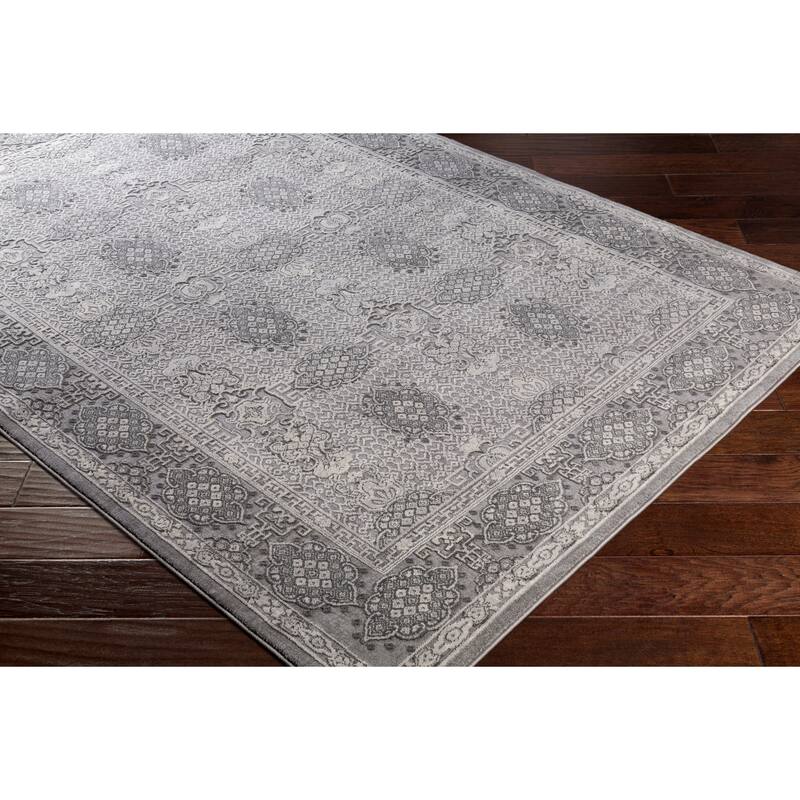 Valerie Distressed Tibetan Grey Area Rug - 2' 7" x 7' 6"