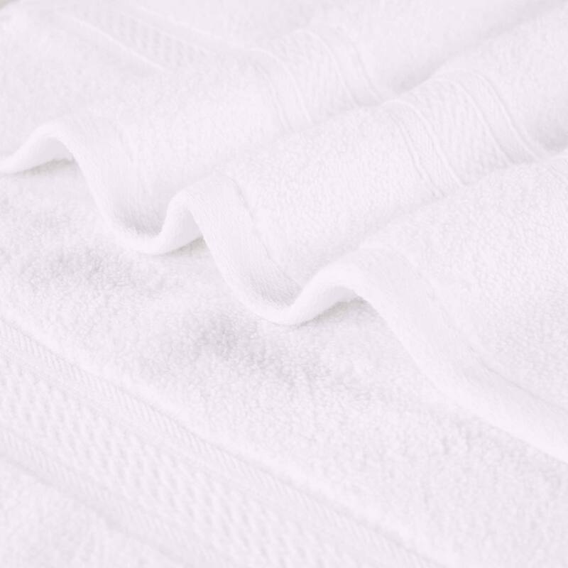 Superior Chevron Zero Twist Solid and Jacquard Cotton 8 Piece Towel Set
