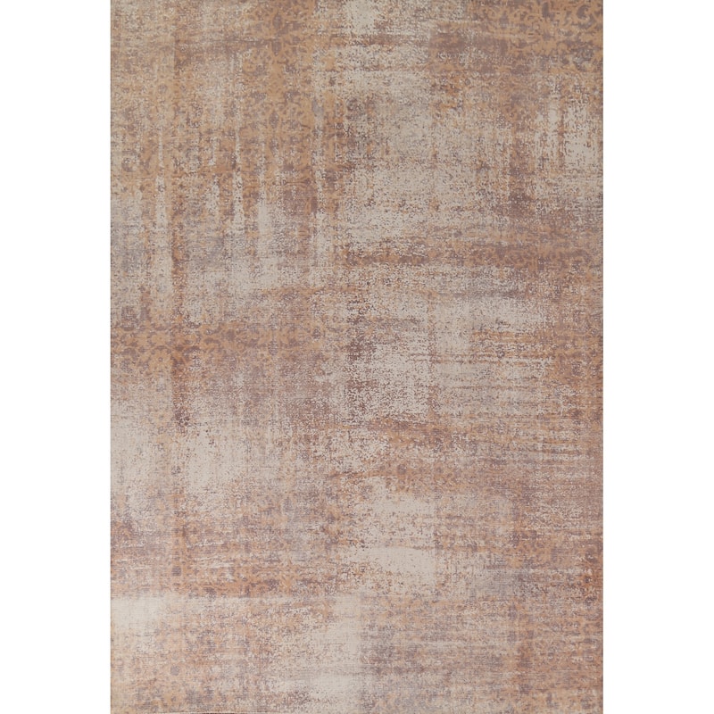 Abstract Indian Area Rug Handmade Wool Carpet - 7'9"x 10'0"