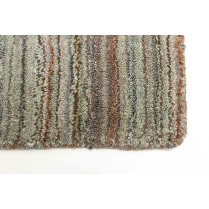 ECARPETGALLERY Hand Loomed Kashkuli Gabbeh Light Green Wool Rug - 3'2 x 4'11