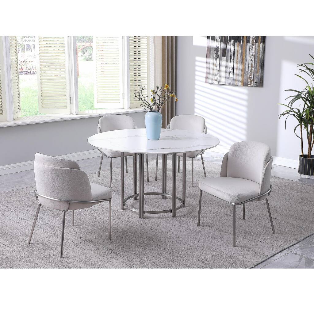 Somette Lacey Sintered Stone Dining Table