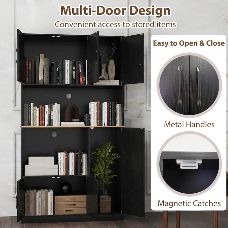 Costway 71" Tall Kitchen Pantry Cabinet with Charging Station - See Details