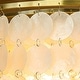 preview thumbnail 4 of 5, 6-Light Coastal Natural Capiz Shell Tiered Chandelier With Antique Gold Metal