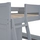 preview thumbnail 26 of 33, Full Size Solid Wood Loft Bed with Desk and Shelf for Kids