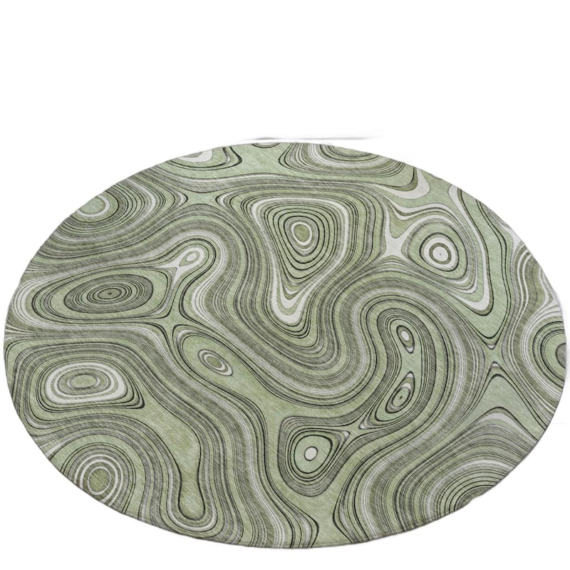HomeRoots Geometric Transitional Rectangle Outdoor Rug