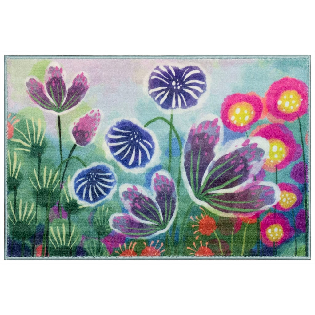 Liora Manne Siena Watercolor Wildflower Indoor Mat