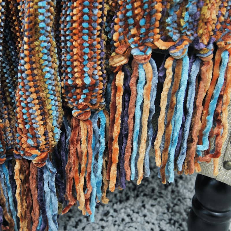 Multi Color Crystal Chenille Throw Blanket
