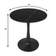 preview thumbnail 20 of 18, Bristol 24" Round Minimalist Dining Table for 4, Sintered Stone Top & Black Iron Pedestal Base for Kitchen & Dining Room