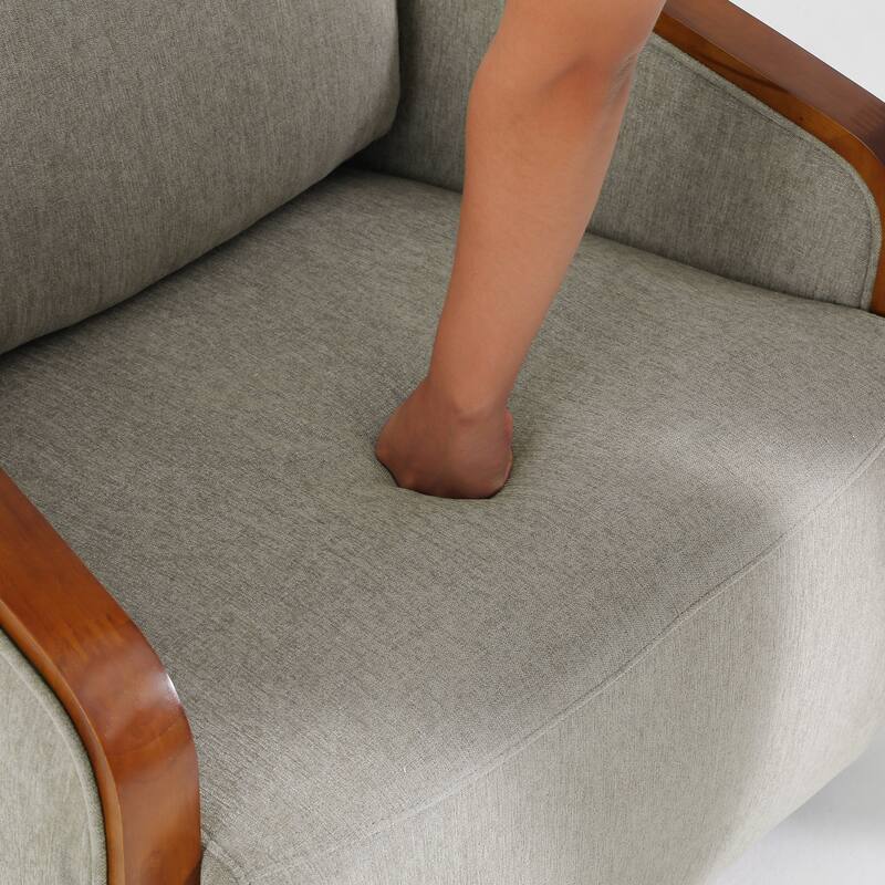 Mid-Century Modern Swivel Accent Armchair Chenille Upholstered Chairs