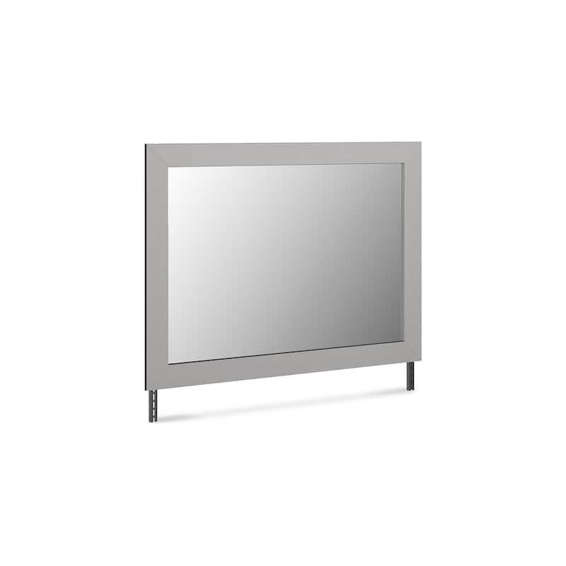 Signature Design by Ashley Cottonburg Light Gray / White Bedroom Mirror - Light Gray / White - 42"W x 2"D x 31"H