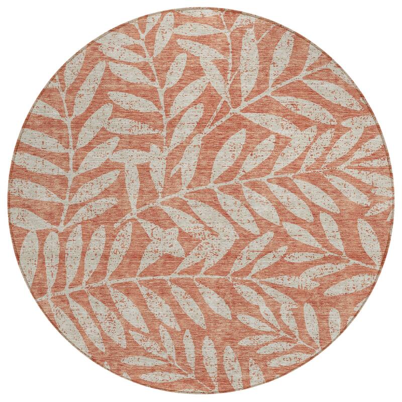 HomeRoots Floral Transitional Rectangle Outdoor Rug