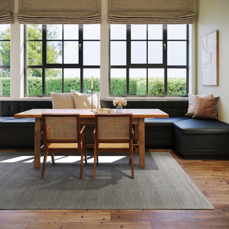 Nate Berkus Hollis Solid Wool Cozy Area Rug - 7'6" x 9'6" - Grey