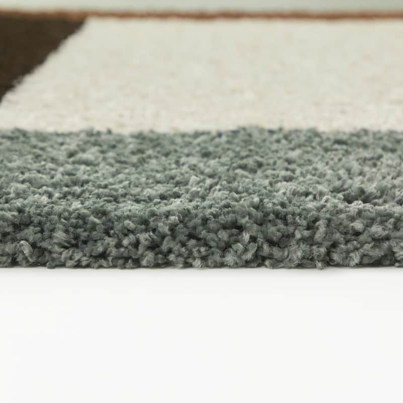 Leucon Assymetrical Border Area Rug