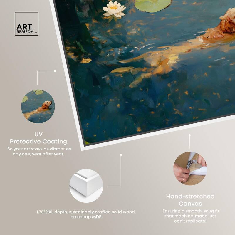 Pond Pup I Canvas by Art Remedy