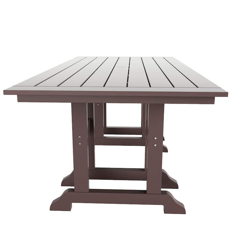 Polytrends Laguna Hdpe All Weather Outdoor Patio 71" Rectangular Dining Table