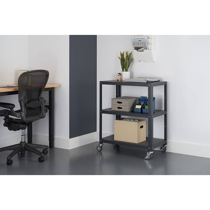 TRINITY Metal Utility Cart 30x18x36 - Grey