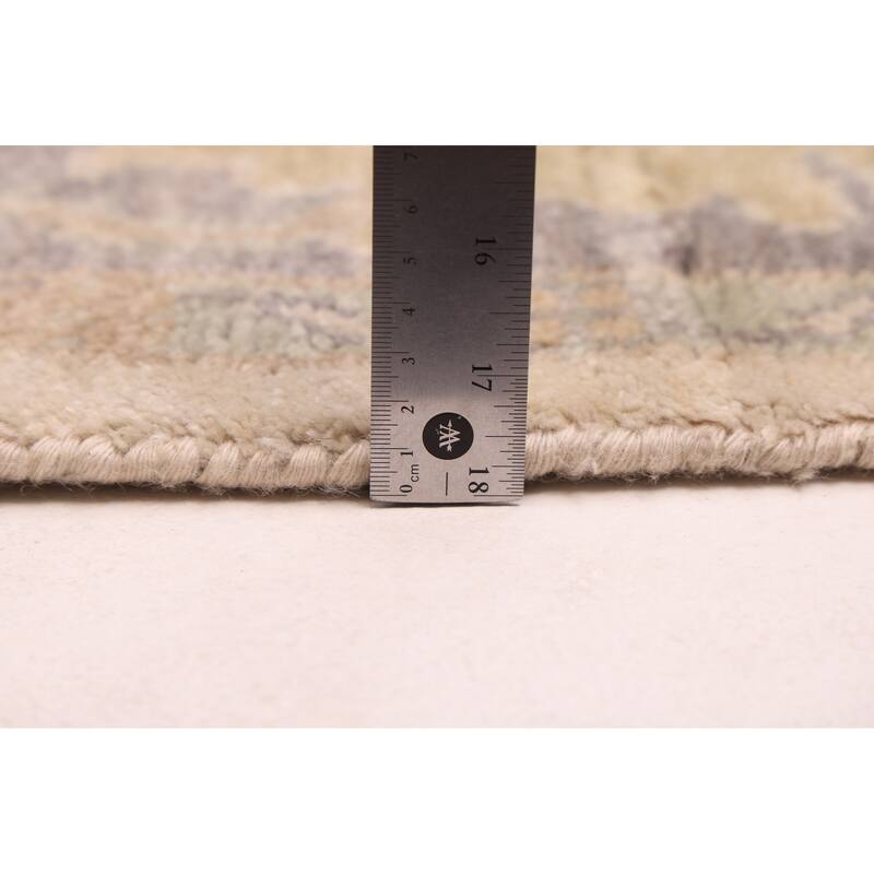 ECARPETGALLERY Hand-knotted Modern Oushak Ivory Wool Rug - 8'2 x 9'11