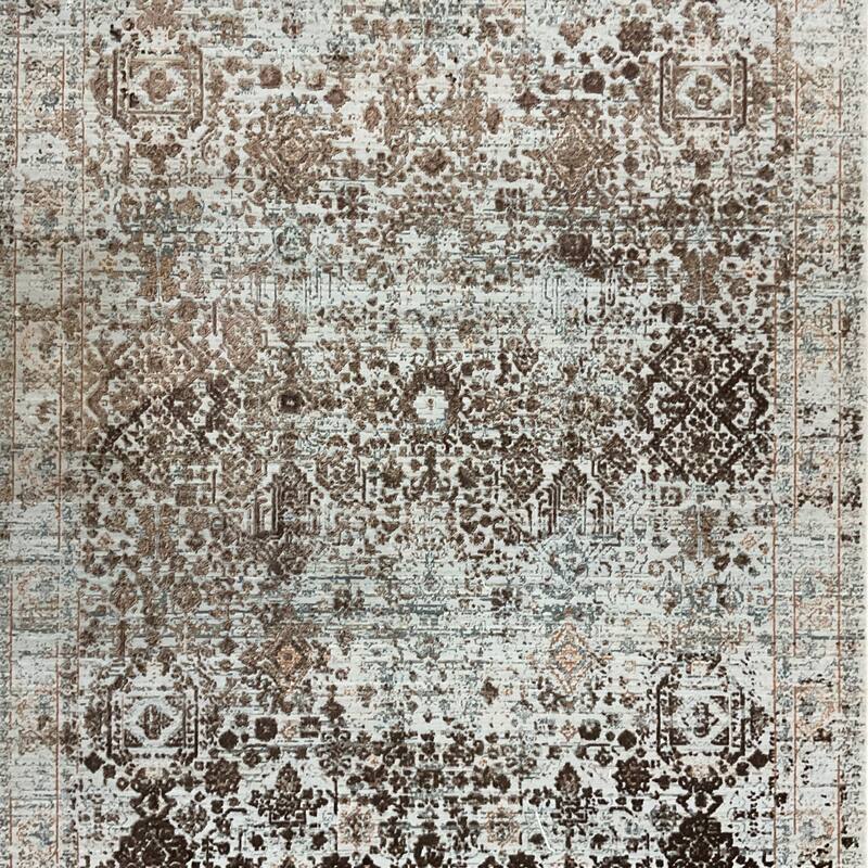 HERAT ORIENTAL Turkish Modern Erased Design Wool & Silk Rug - 2'7" x 4'11"