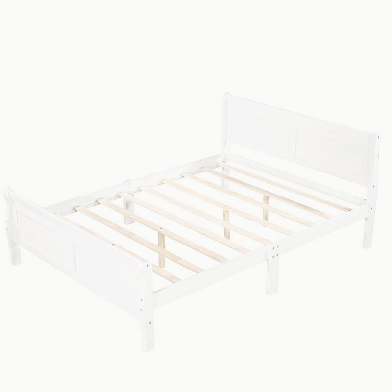 Full Queen Twin Size Wood Platform Bed