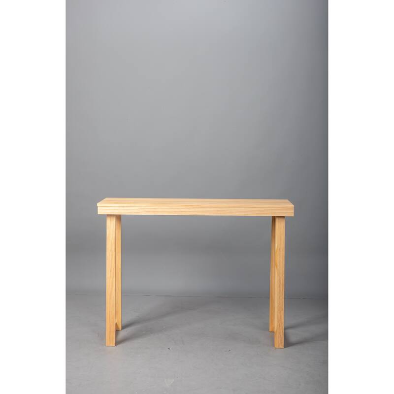 Narrow Solid Pine Wood Entryway Console Table for Small Space Living Room Furniture Decor