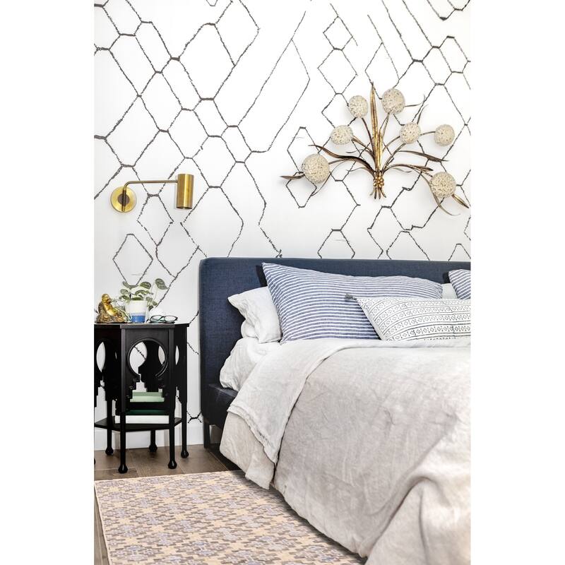 ECARPETGALLERY Hand-knotted Heritage Beige, Light Khaki Silk, Wool Rug - 3'2 x 5'1