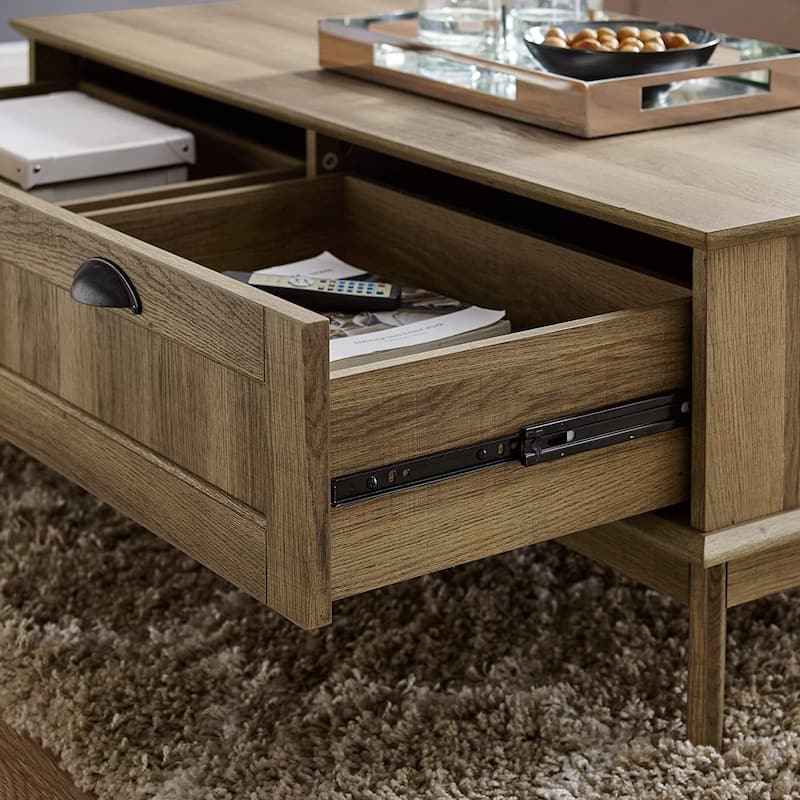 Caffoz Center Coffee Table with Two Fully Extended Drawers
