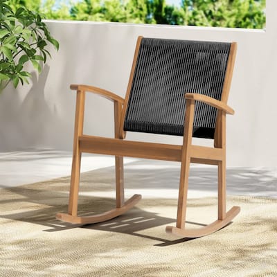 Outdoor Single Wooden Rocking Chair
