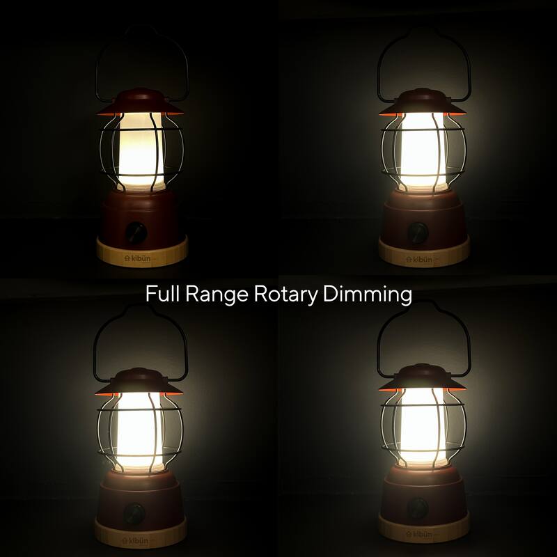 Kibun by Bulbrite S'mores Cordless LED Outdoor Table Lamp + Dimmer Built-in Rechargeable Battery 3-Level Brightness + Power Bank