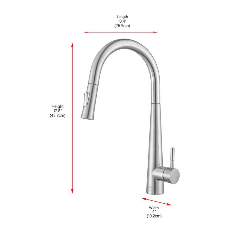 Indigo Home Single Handle Pull Down Sprayer Kitchen Faucet