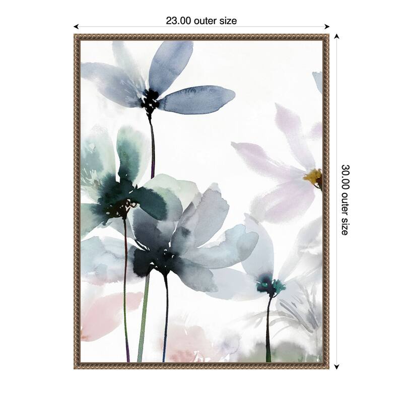Whimsical Blossoms No. 1 by Aria K (23 x 30 in.), Framed Canvas Wall Art Print