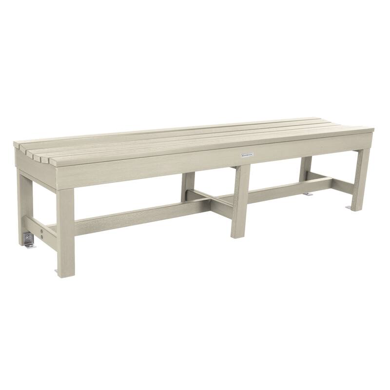 Highwood Commercial Grade Weldon 6ft Backless Picnic Bench - Whitewash