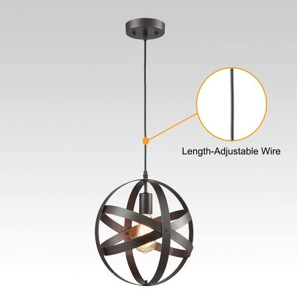 Shop Vintage Industrial Spherical Pendant Light Fixture With
