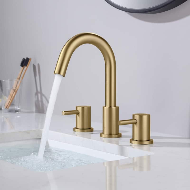 Circular 8-inch Widespread Basin Faucet