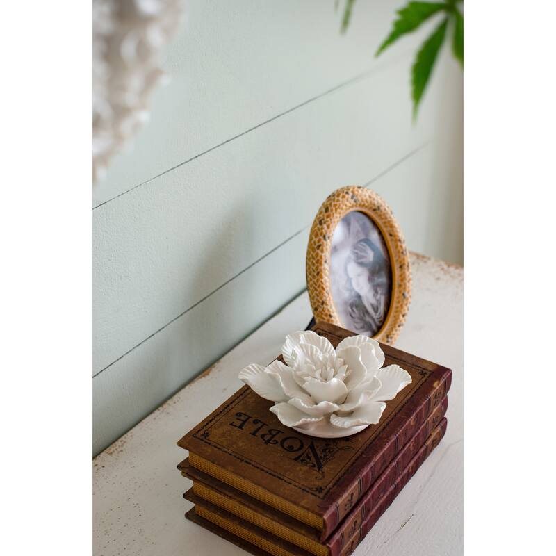 Modern Porcelain Flowers Sculpture Wall Decor Hanging Wall Decor, for Girls Room Hallway Farmhouse Home Decor