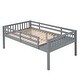 preview thumbnail 11 of 11, Full Over Twin & Twin Bunk Bed with Drawers and Guardrails - Wood Triple Bunk Bed