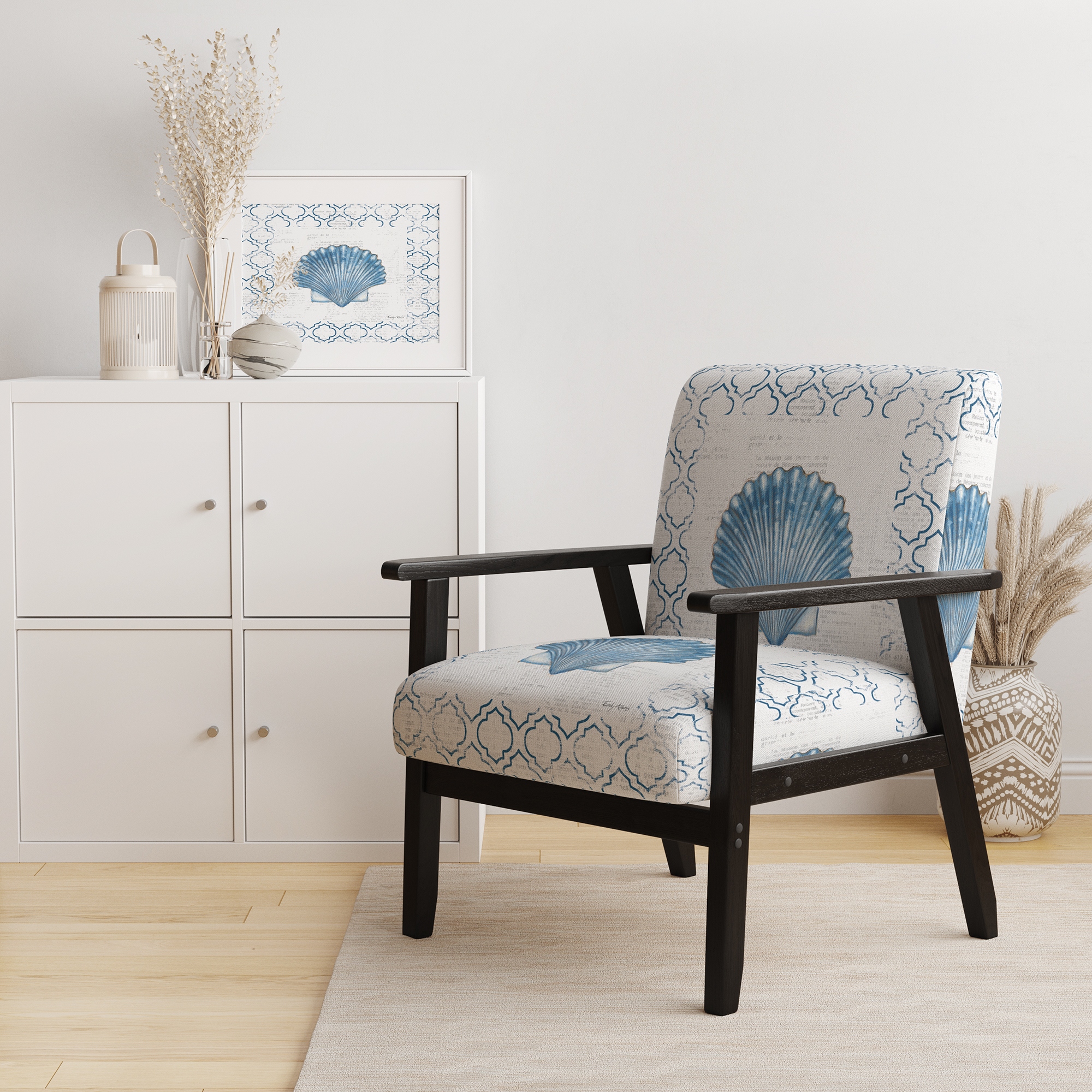 Blue hotsell scallop chair