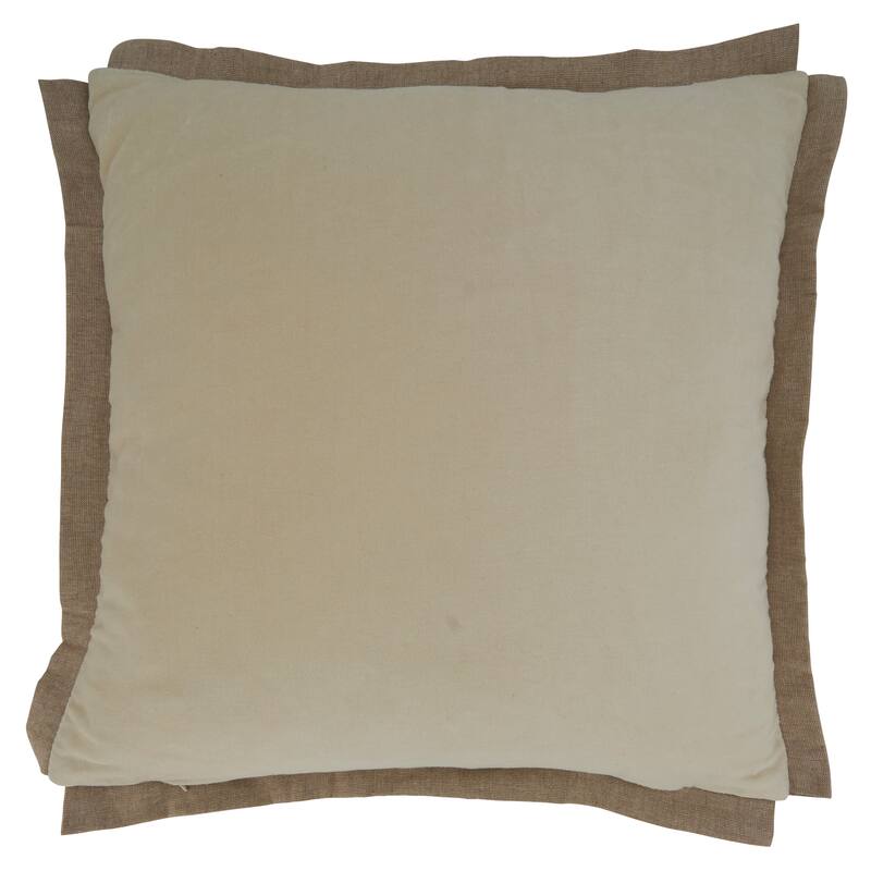 Flange Edge Velvet Pillow, 20"x20"