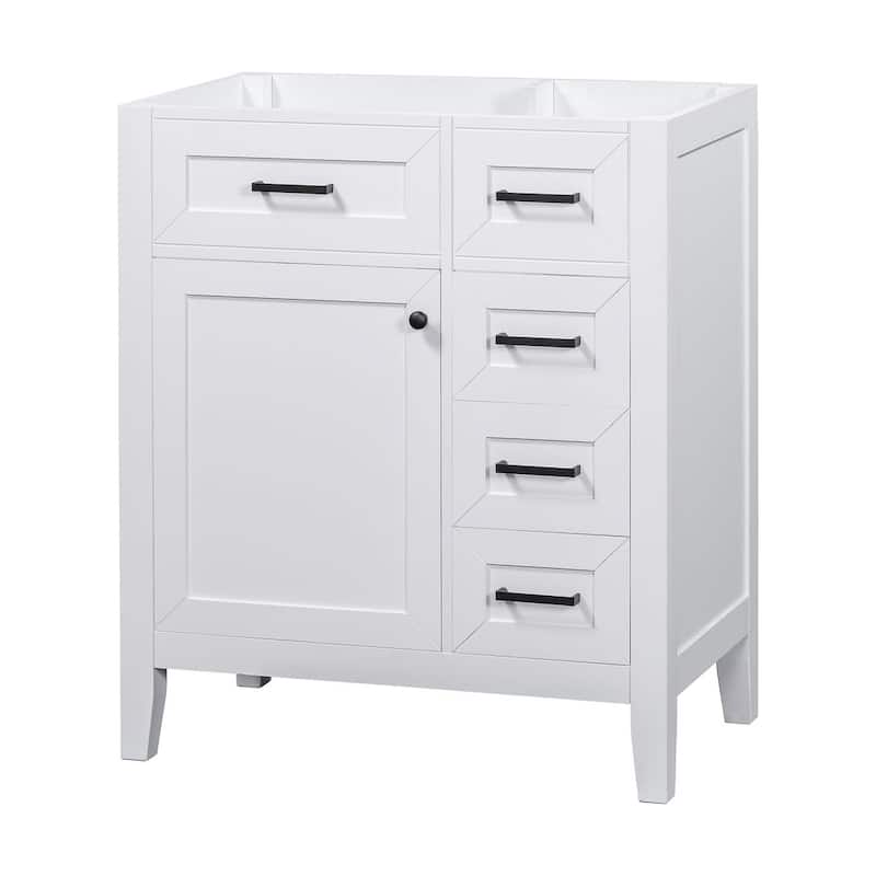 30" Solid Bathroom Vanity with Sink Set, Bathroom Cabinet with Drawers