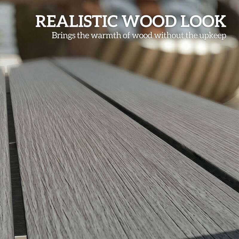 Outsunny Outdoor Bench, 49" All-Weather HDPE Garden Bench, 2-Person Patio Loveseat with 528 lbs Capacity