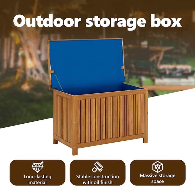 vidaXL Outdoor Storage Box, Solid Acacia Wood