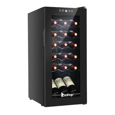 15V /60Hz 18 Bottle/1.8Cu.Ft/52L/ Compressor Wine Cabinet Black - 13.58 x 17.72 x 30.31