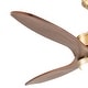preview thumbnail 12 of 16, Curtiss 52 in. Indoor Outdoor Propeller Ceiling Fan with Wooden Blades, Dimmable LED Light Kit and Remote Control, 3 Speeds