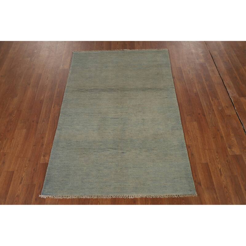 Modern Gabbeh Oriental Foyer Rug Multi-Color Handmade Wool Carpet - 3'2"x 4'11"