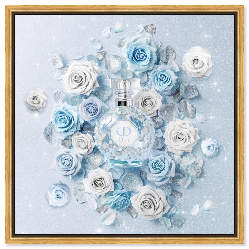Sparkling Floral Perfume II Canvas by Art Remedy - Gold - 30" x 30"